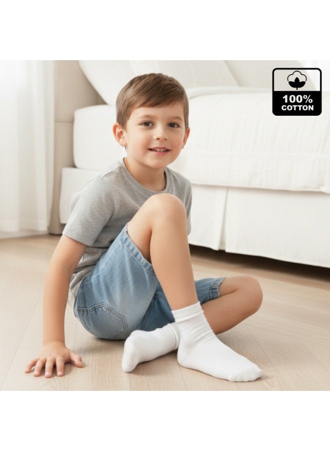 بيير دونا جوارب كاحل للأولاد عبوة 6 قطع – ألوان متعددة كحلي / أبيض / أسود | مزيج قطن ناعم | قابلة للتنفس ومرنة لراحة فائقة | للمدرسة والاستخدام اليومي | العمر 4–6 سنوات - Image 3